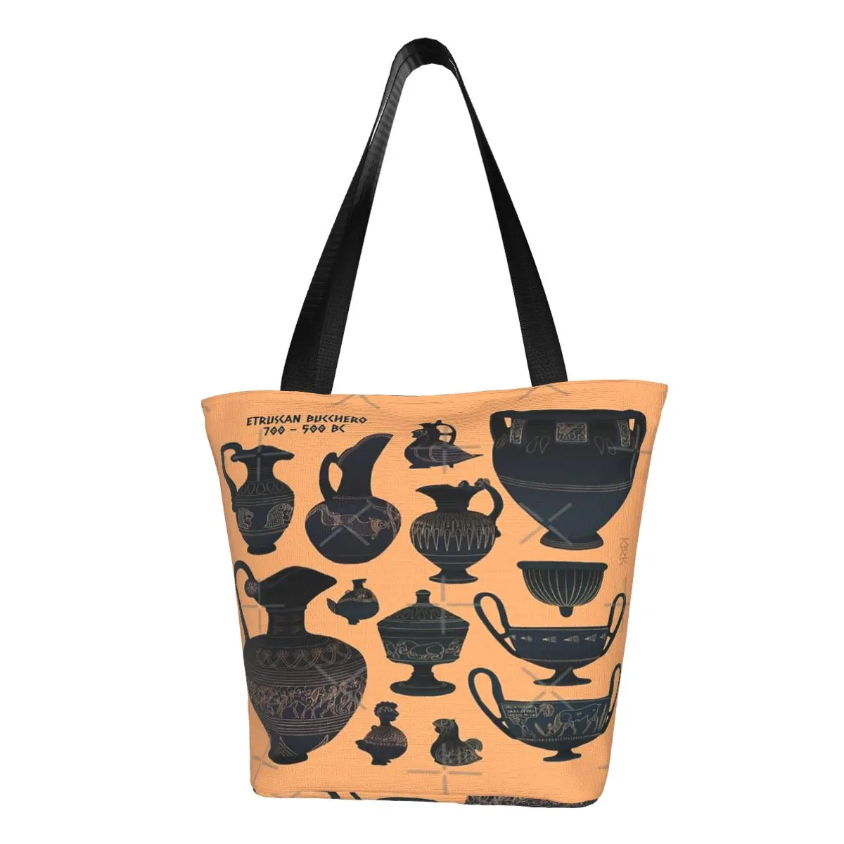 

Повседневная Сумка-тоут через плечо Etruscan Bucchero, легкая простая пляжная сумочка для покупок, подарок на день рождения