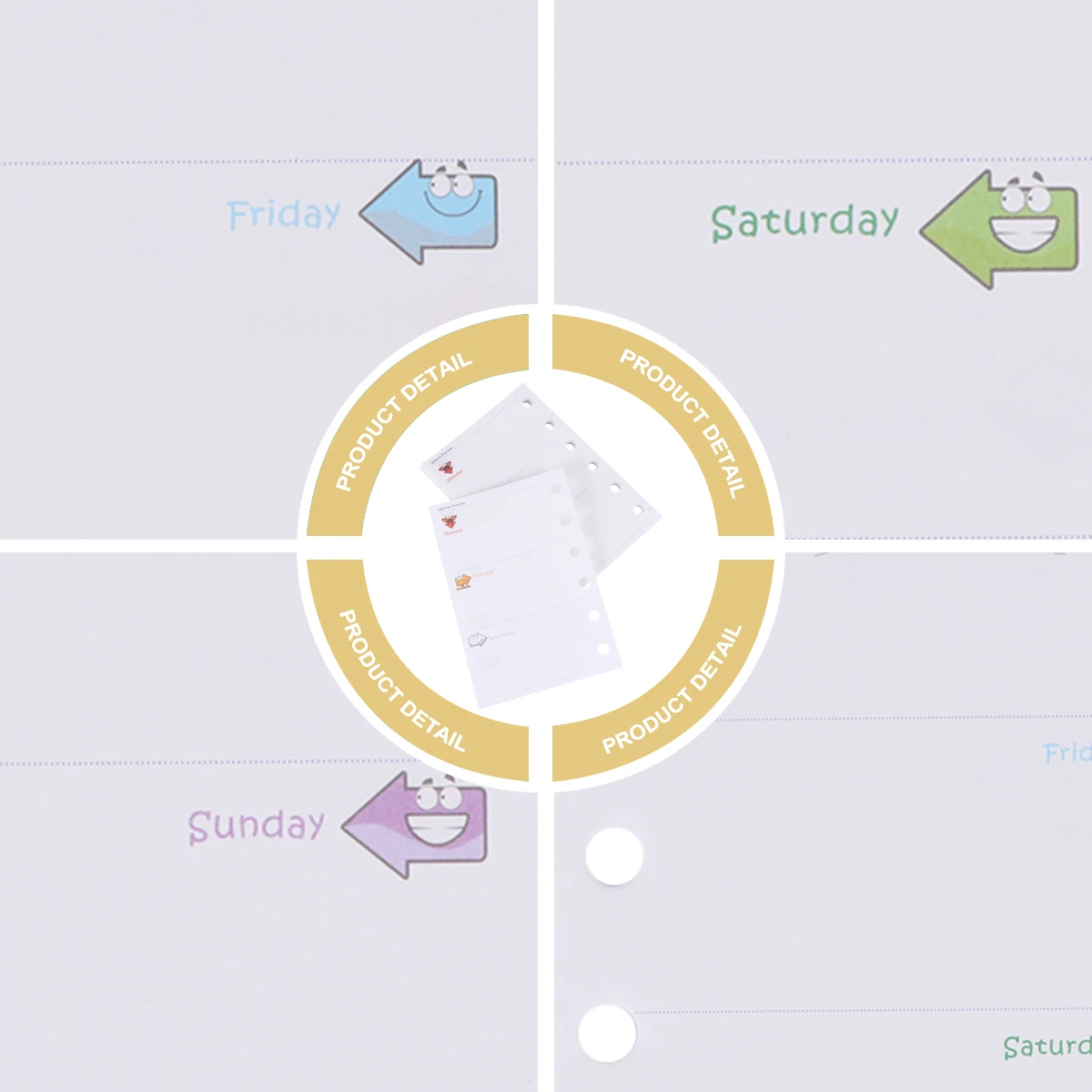 3pcs A7 Loose-Leaf Refill Paper 6-Ring Binder Insert Replacement Core For Journaling Note Taking School Office Home Notebook Use