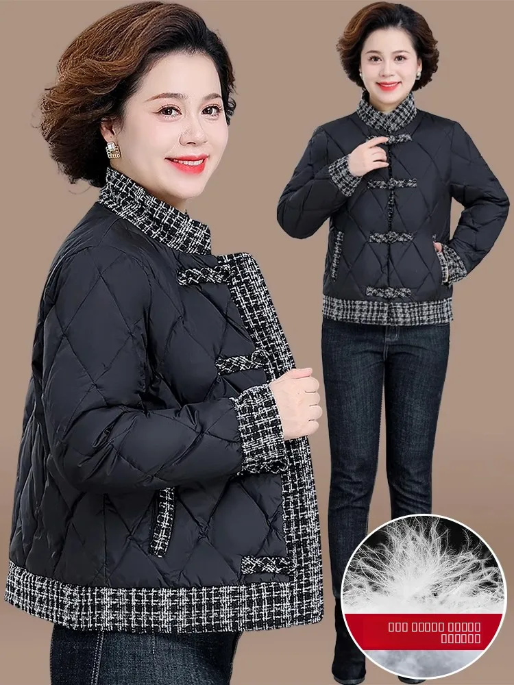 

Модное зимнее пальто для мам, новинка 2025 года, в стиле «Маленький Француз», хлопковая куртка для взрослых женщин, осенне-зимняя хлопковая одежда