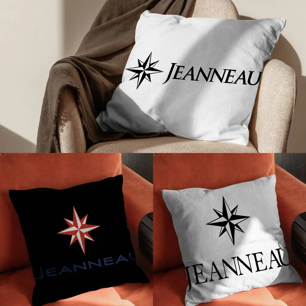 

J-JEANNEAU Logo Pillow Case For Car Pillows 60x60 Cushions Luxury Double Sided Cover Home And Decoration Sofa 30x30