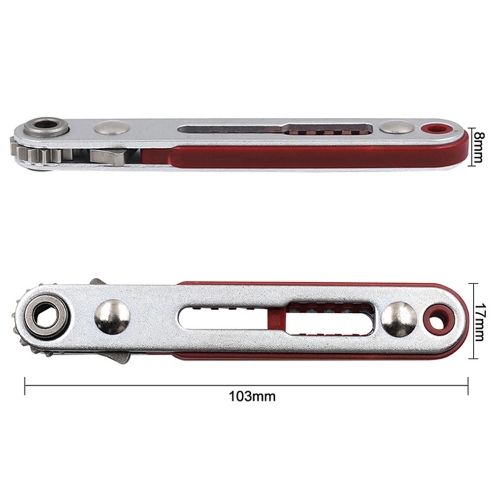 Hand Tools Ratchet Wrench Home 16 Teeth 90 Degree Chrome Vanadium Steel Flat Head Mini Ratchet Wrench Screwdriver Handle