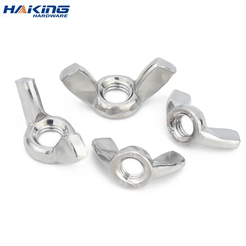 10pcs/lot Butterfly Wing Nuts M3 M4 M5 M6 M8 M10 M12 Stainless Steel/ Zinc Plated Wing Nuts Hand Tighten Nut DIN315