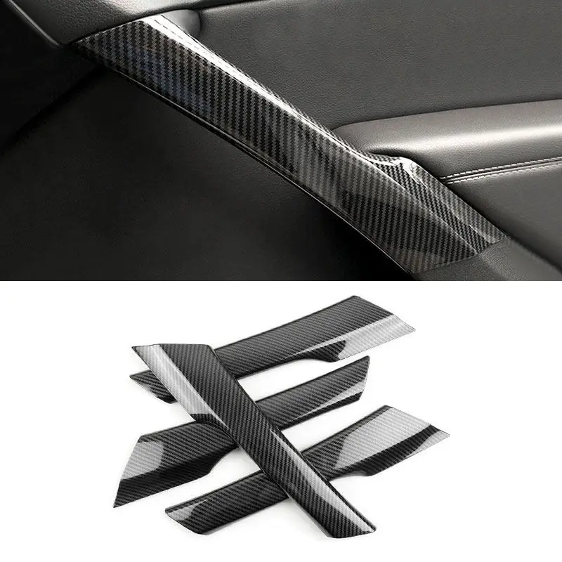 Carbon Fiber Texture For VW Tiguan 2008 2009 2010 2011 2012 2013 2014 2015 2016 Car Styling Interior Door Handle Pull Cover Trim