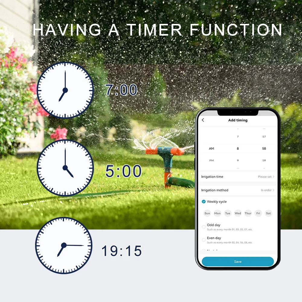TUYA Smart Irrigation Controller ISC8 24VAC WiFi Sprinkler Timer 6 Zone 8 Zone f