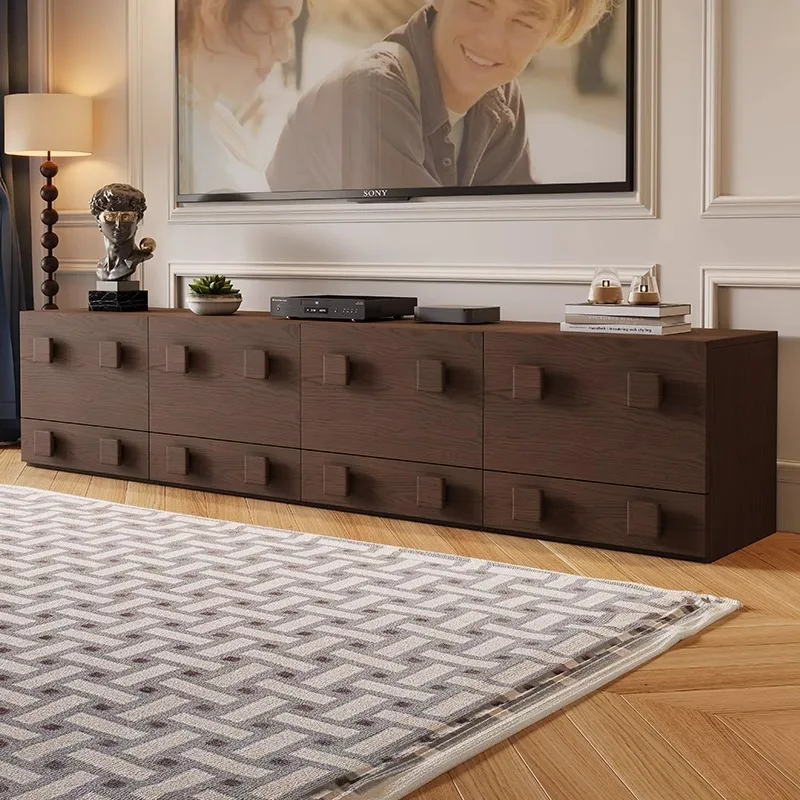 

French TV Cabinet Living Room 2024 New TV Cabinet Storage Floor Cabinet