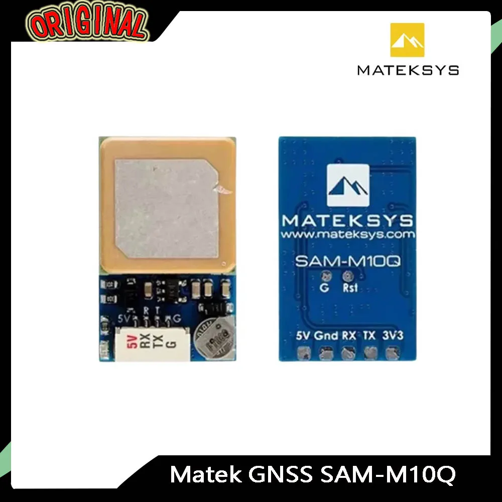 

MATEKSYS GNSS SAM-M10Q GPS Module | 4-9V Input | Built-in 15x15x4mm Patch Antenna for FPV Racing & Long Range Drones