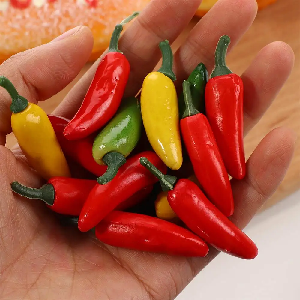 

Festive 10 PCS Simulation Plastic Home Artificial Pepper Decoration Simulation Chili Fake Vegetables