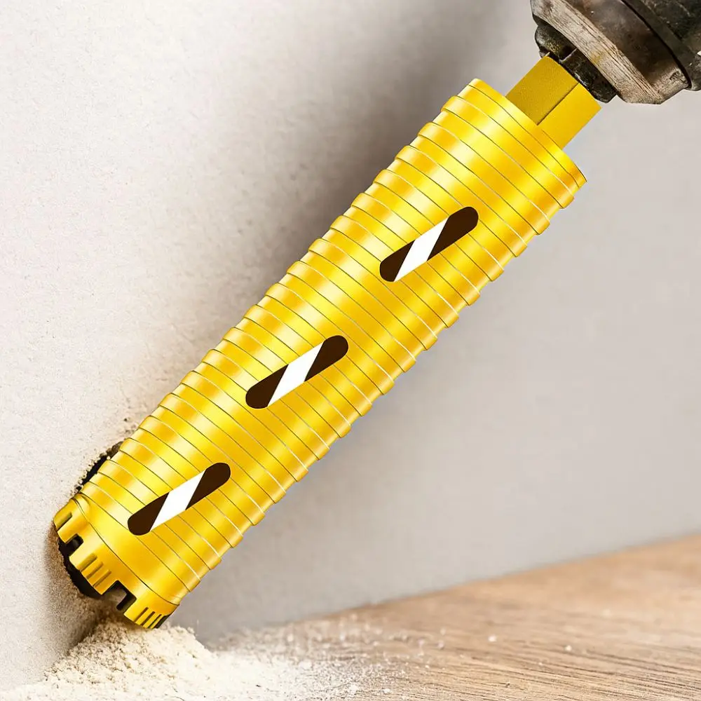 

Прочное сверло. Высокопроизводительное сверло. Легкое крепление. Корончатое сверло. Открывалка для отверстий в стене. Сверление бетона.