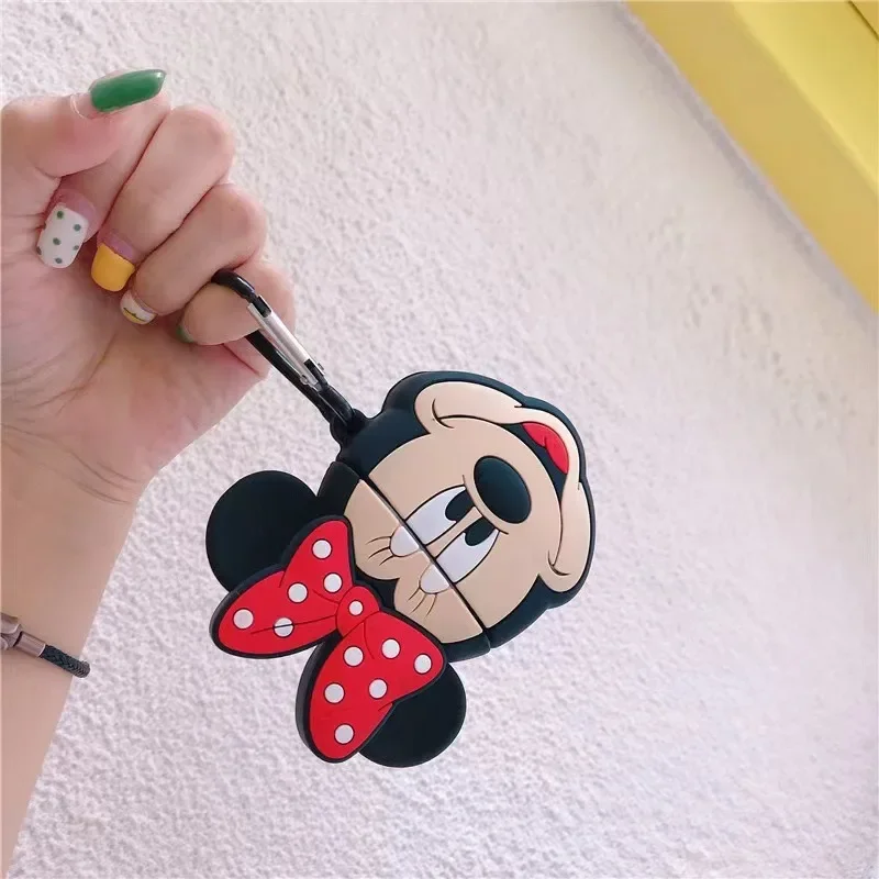 Disney Mickey Minnie Silicone Case for Airpods 1/2 3 Pro Wireless Bluetooth Earphone Protective Cover Shockproof Soft Cases