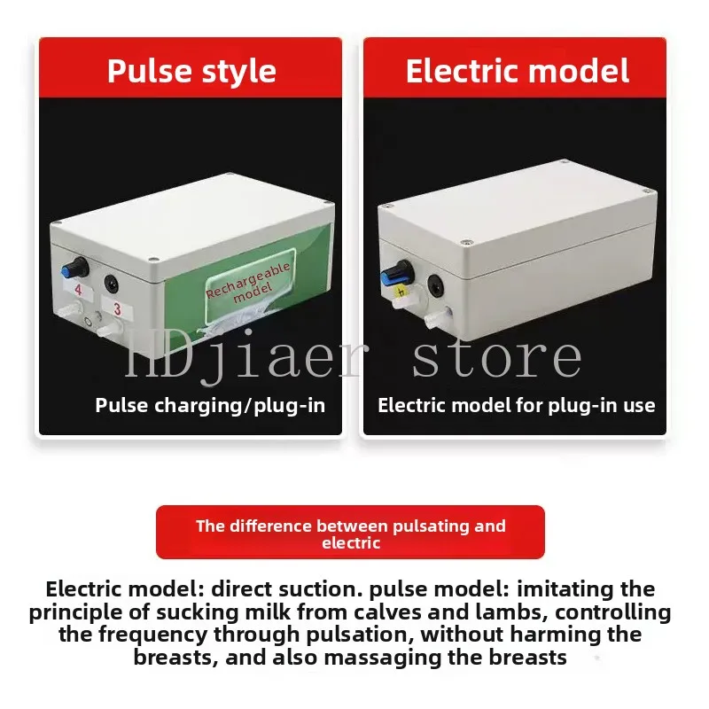

Portable Electric Milker for Cows & Goats - Pulse Milk Extractor, Household Small Milking Machine