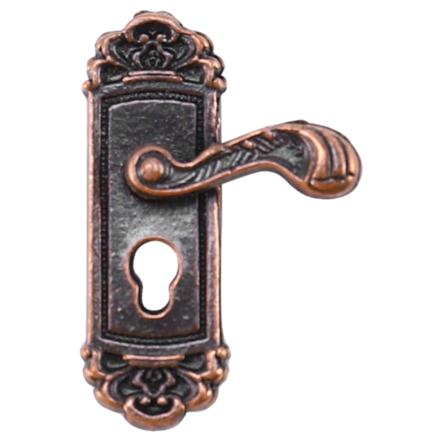 8Pcs Doll House Door Lock 1:12 Alloy Retro House Miniature Door Lock Doll House Furniture Accessories Right Handle Door Lock