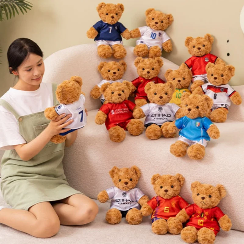 

European Cup Football Bear Doll Customizable Player Premier League Fan Doll Teddy Bear Plush Toy Event Commemorating Gifts