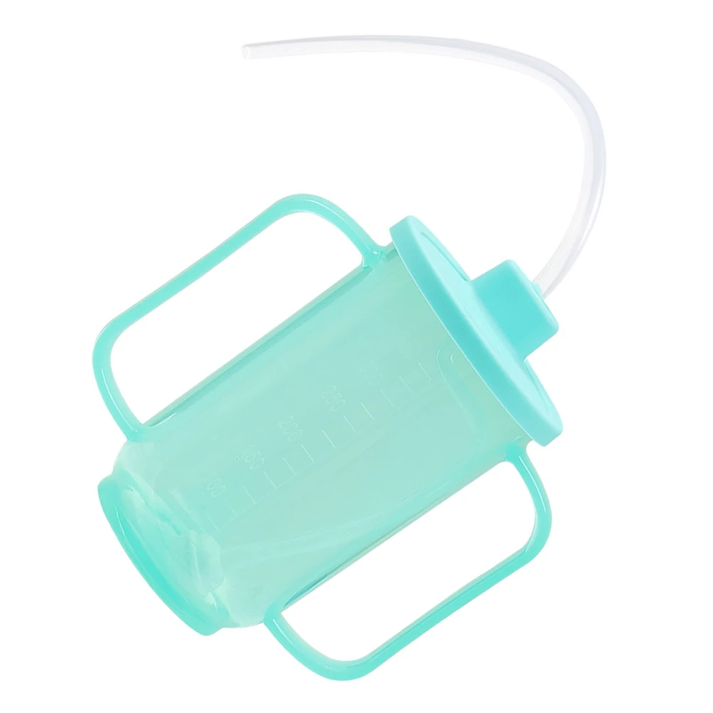 

Spill Proof Straw Drinking Cup Liquid Diet Feeding Mug For Disabled Elderly Maternity Patients With Handle Portable Hospital Use