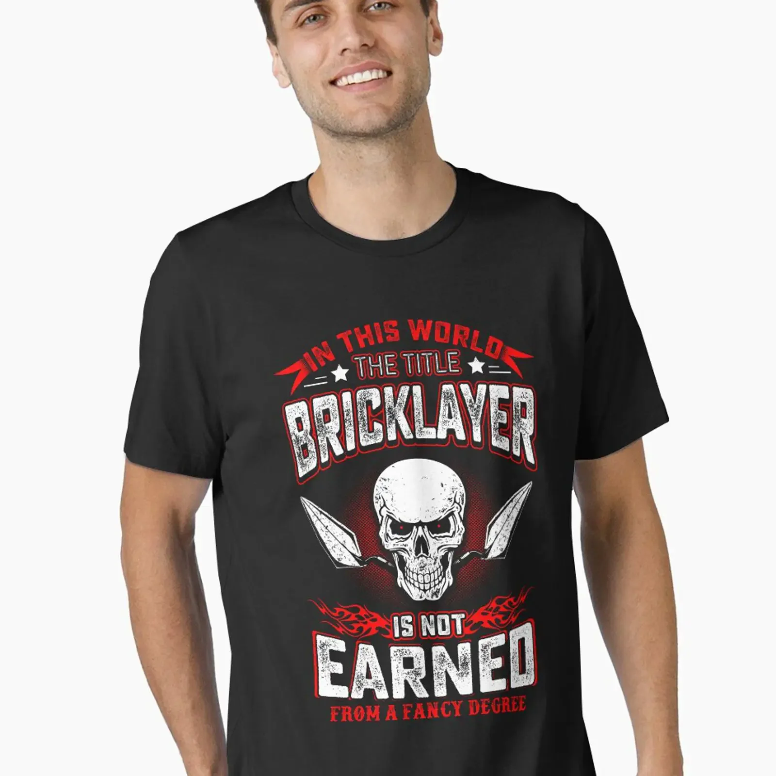 IN THIS WORLD THE TITLE BRICKLAYER Essential T Shirt vintage Washed Casual Top For Everyday Wear designer clothes Versatile