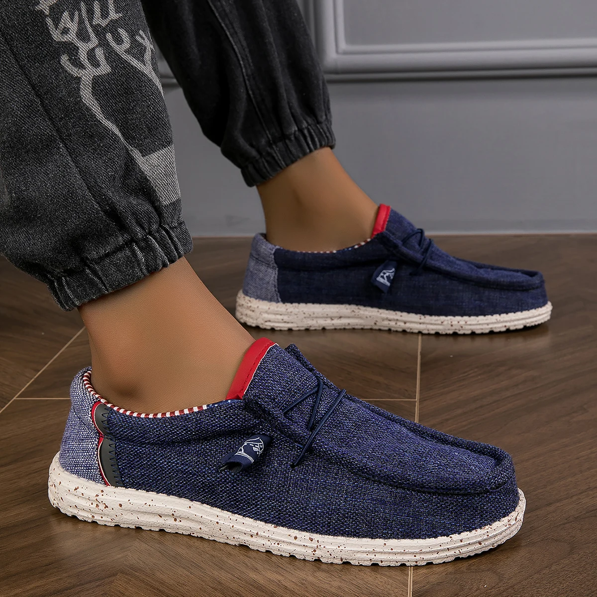 Unisex Outdoor Freizeitschuhe Leichte Slip-On Schuhe mit Weicher Sohle für Alle Jahreszeiten Tägliches Tragen Große Größen Morgen-Laufschuhe