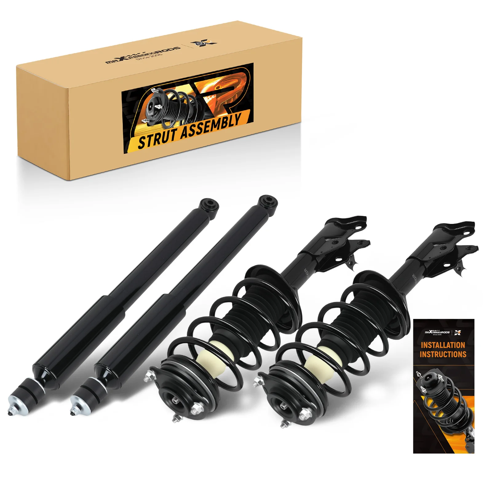

MaXpeedingrods 4PCS Front Rear Struts with Coil Spring Assembly Absorb Shock for Honda Civic 2006-2011 1.8L for Acura CSX