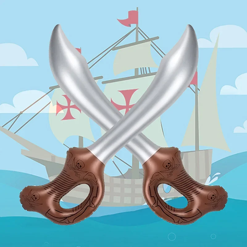 10 Pcs Inflatable Pirate Swords Halloween Toy Sword Party Birthday Inflated Knife for Swimming Pool Cosplay Stage Props - view 3