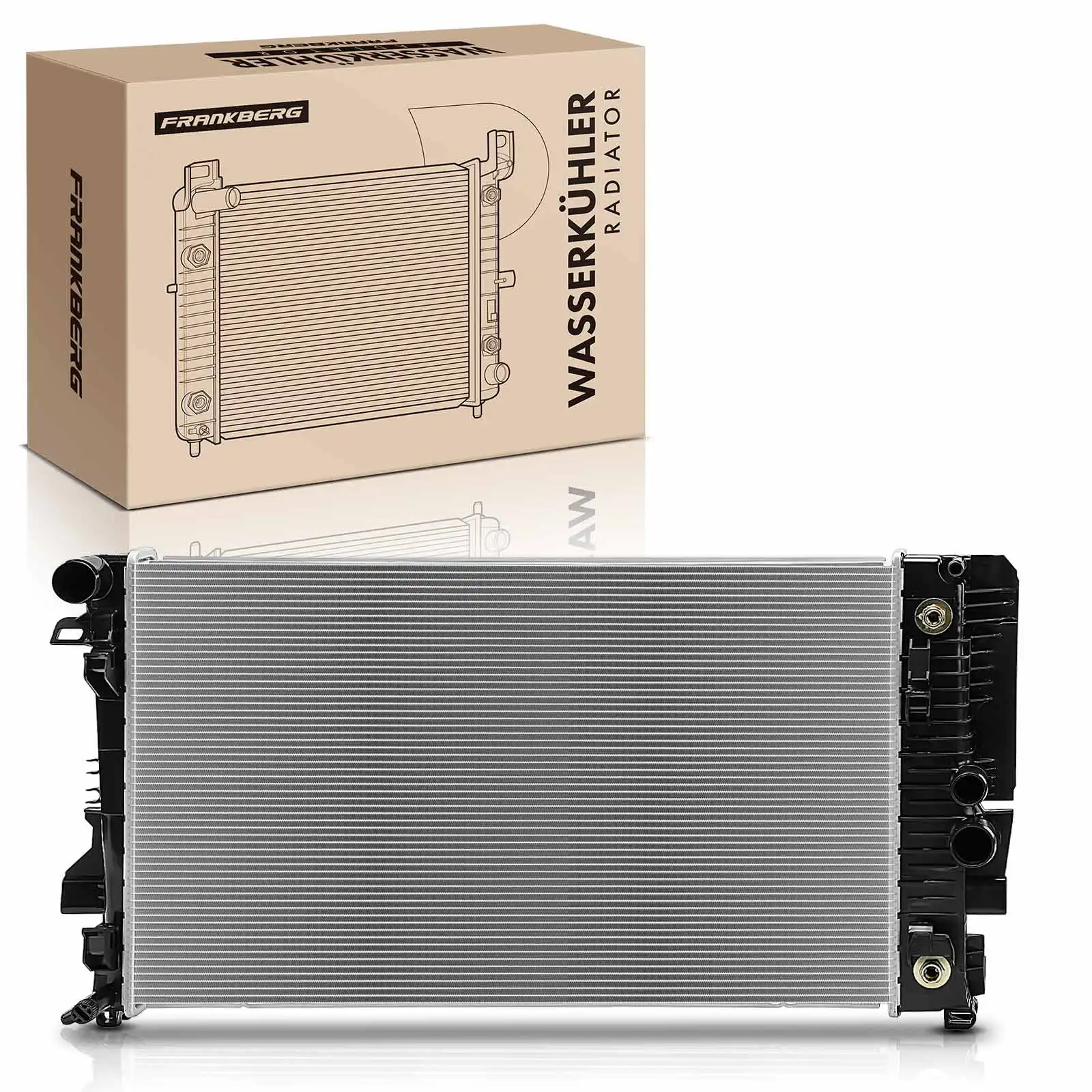 Frankberg 1x Kühler Wasserkühler Motorkühler für Mercedes-Benz Viano Vito Mixto W639 2.1L-3.5L 6395011201 67174 6395010701