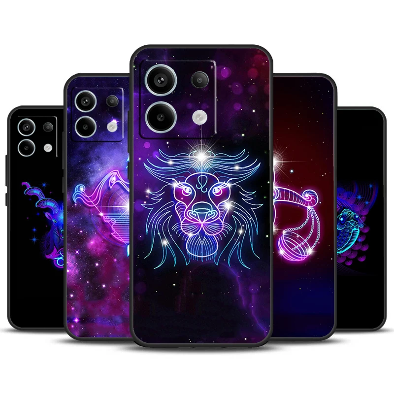 Zodiac Signs Phone Case For Redmi Note 12 13 Pro Plus 9 10 11 Pro 9S 10S 11S 12S Redmi 10C 12C 13C Cover