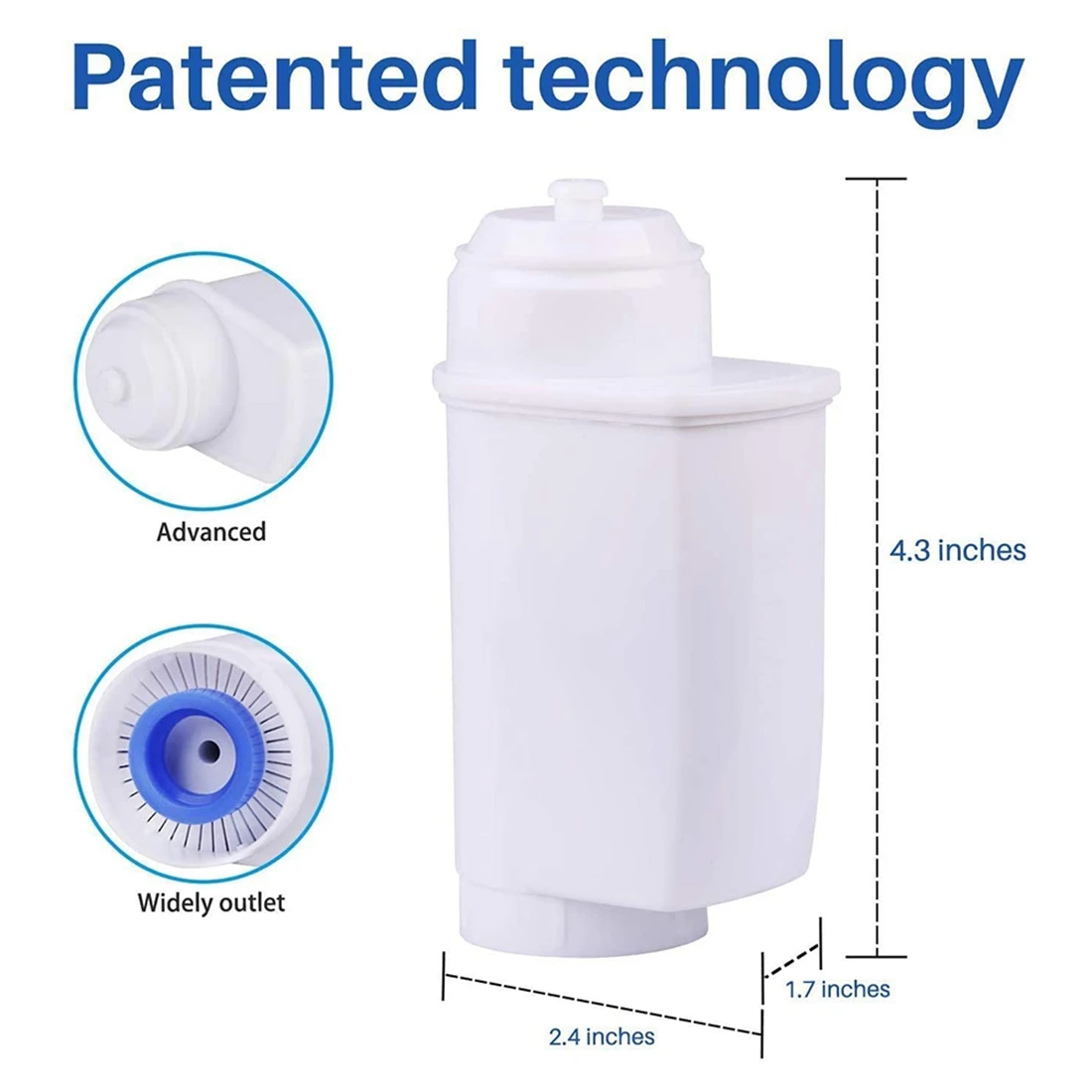 Фильтр для воды для кофе, 6 шт., подходит для серии Siemens EQ, Siemens TZ70003, TCZ7003, TCZ7033, для BRITA Intenza, фильтр для воды Broch