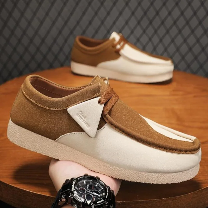 

Модная повседневная обувь цвета хаки для мужчин, замшевые лоферы, мужские слипоны на платформе, мужская обувь для вождения, легкая мужская обувь для отдыха