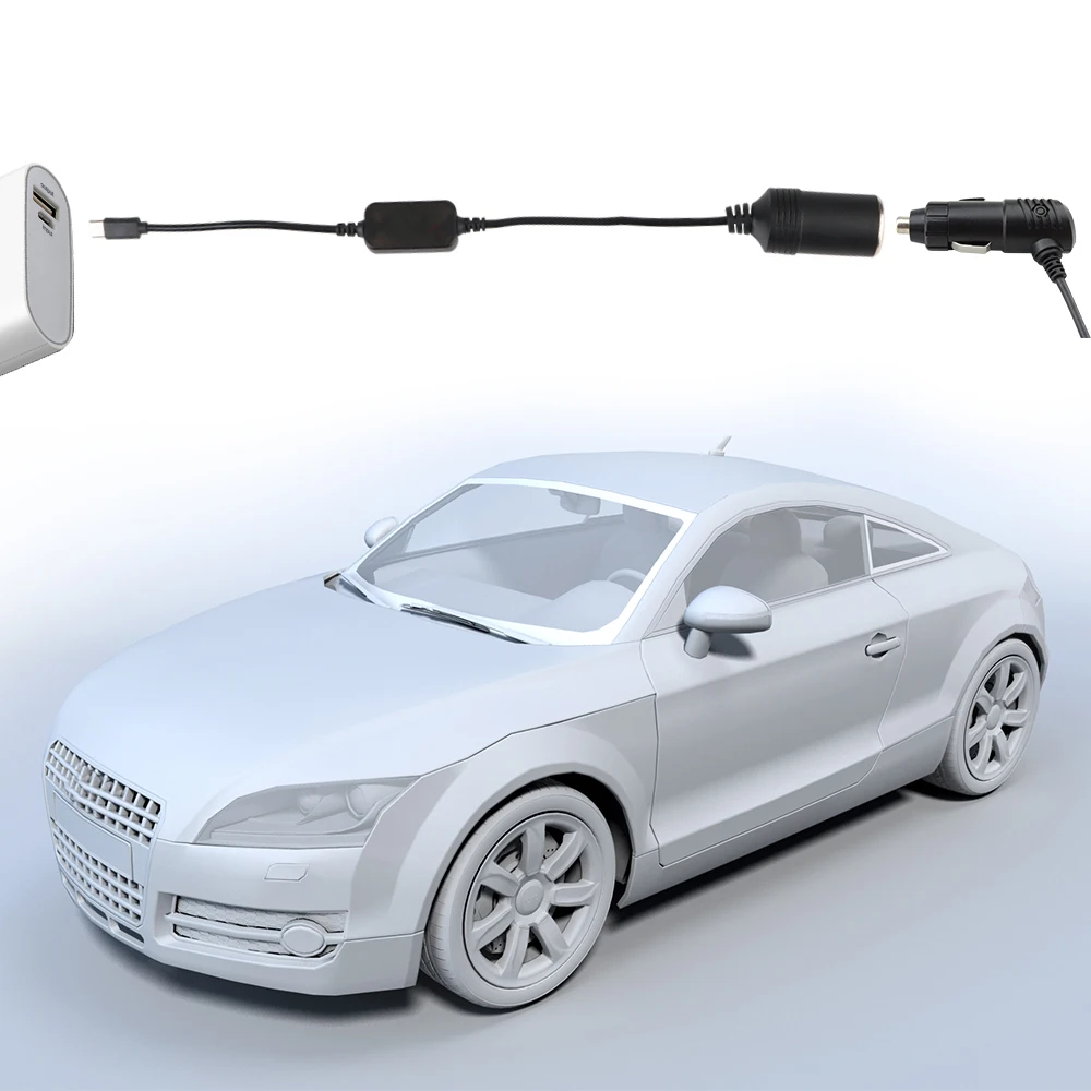 5 فولت إلى 12 فولت محول كابل موسع USB نوع C شواحن إلى ولاعة السجائر المقبس محول الطاقة الالكترونيات اكسسوارات السيارات