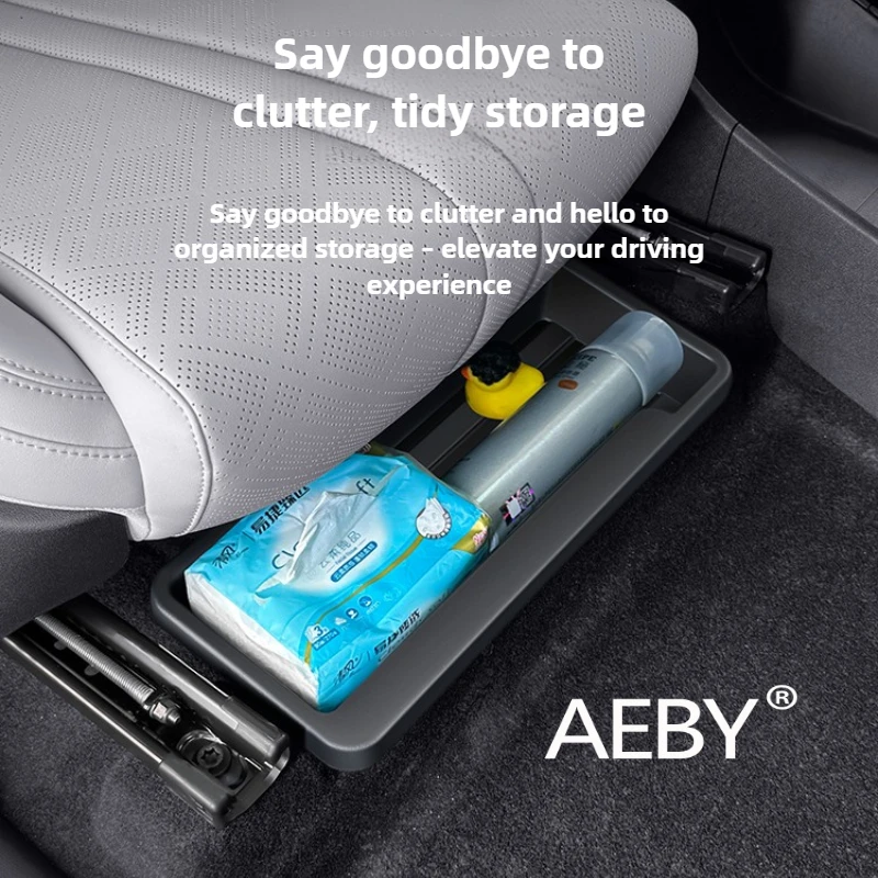 AEBY لـ BYD Atto 2 2024-2025 صينية تنظيم مخفية، غطاء تخزين إضافي تحت المقعد، منظم صندوق مخفي، تخزين السيارة، مناسب حسب الطلب #2