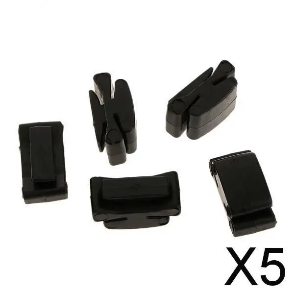 5-6pack 5pcs Guitar Rubber String Picks Plectrum Holder Clamp Clip