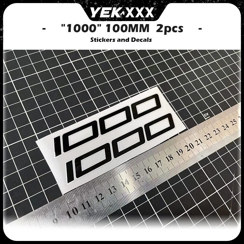 

"1000" Rear Seat Fairing Side Decals Stickers Motorcycle Shell For ZX-10R ZX10R Z1000 Z1000SX 10CM x 2 Pcs 1000 LOGO