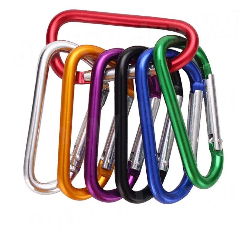 

1 PC Carabiner Keychain Alluminum D-ring Buckle Spring Carabiner Snap Hook Clip Keychains Outdoor Camping Tool Car Keychain