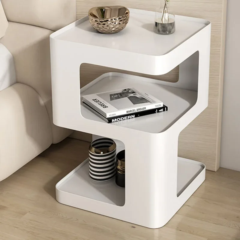 Minimalist Trendy Nightstand Table white Orhanizer Aesthetic Nordic Bedside Table Small Modern Comodini Space Saving Furniture