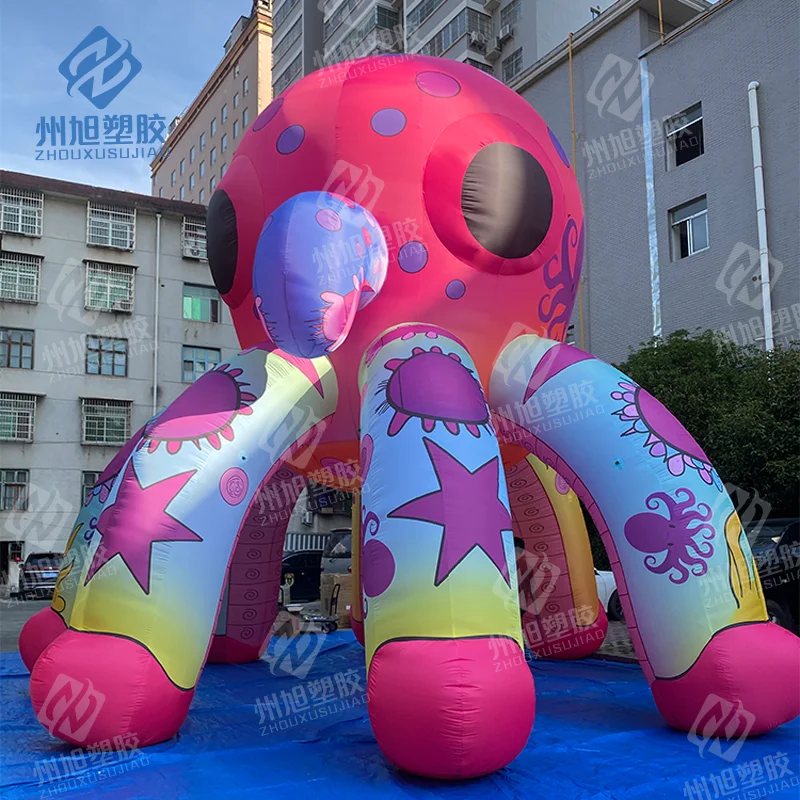 

Ocean Inflatable Octopus Giant Cartoon Inflatable Squid Balloon Halloween Party Decoration Festival Building Large Lighting