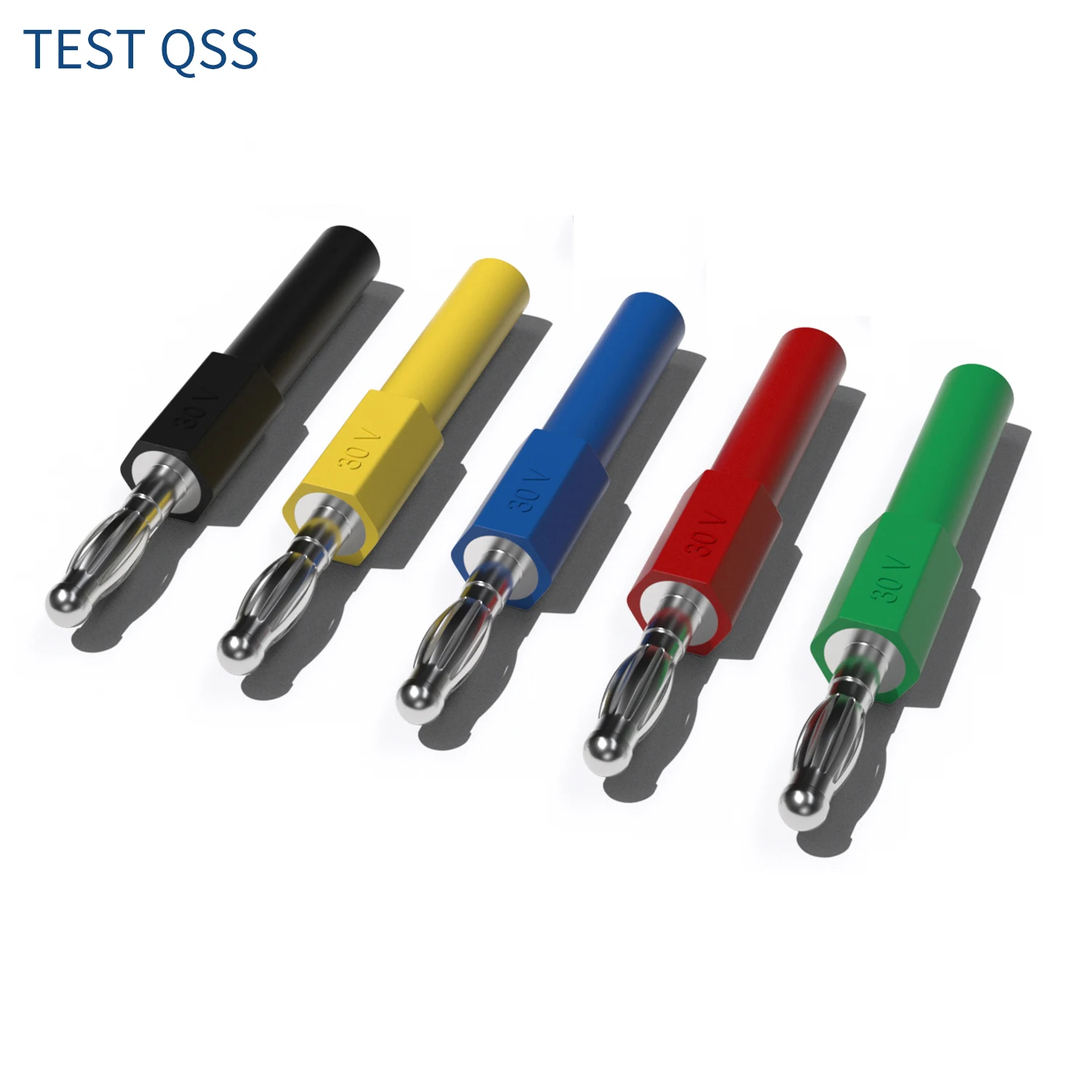 

QSS 5PCS 4MM Banana Male to 2MM Banana Jack Female Safety Probe Adapter Converter Electrical Tools