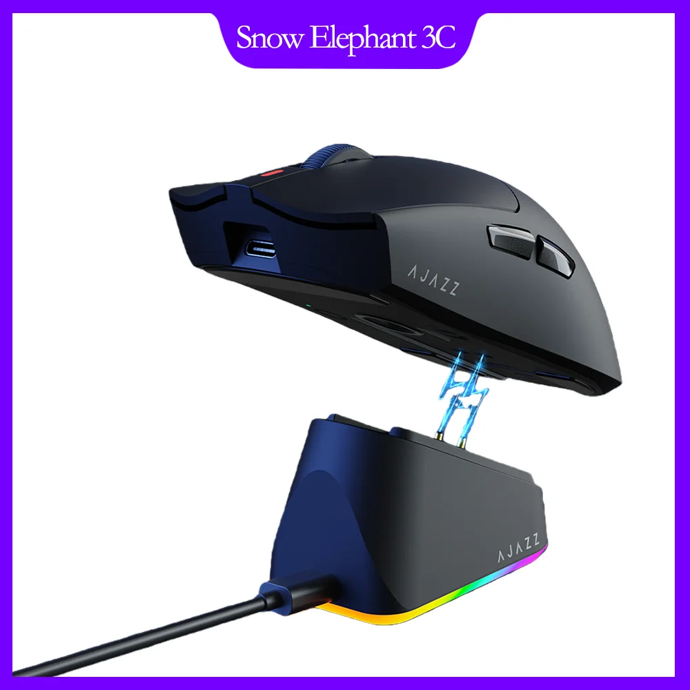 

Беспроводная мышь AJAZZ AJ139 V3 MAX Esports Трехрежимная проводная AW3395/PAW3311 Легкая игровая Bluetooth среднего размера