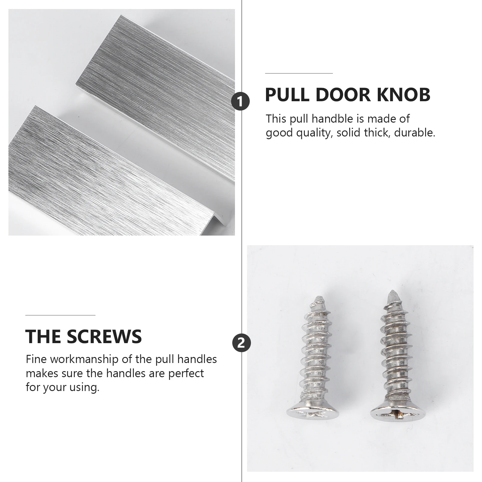 

4Pcs Invisible Modern Handle Aluminum Alloy Kitchen Cabinet Drawer Knob Solid Thick Durable 64mm Hole Spacing