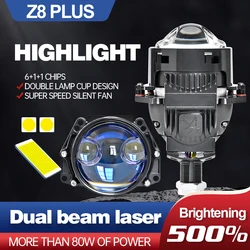 3 inch Car Dual Direct Bi Laser Led Projector Lenses 12V 160W Headlight For Hella 3R G5 H4 H7 9005 9006 Auto Light Retrofit DIY
