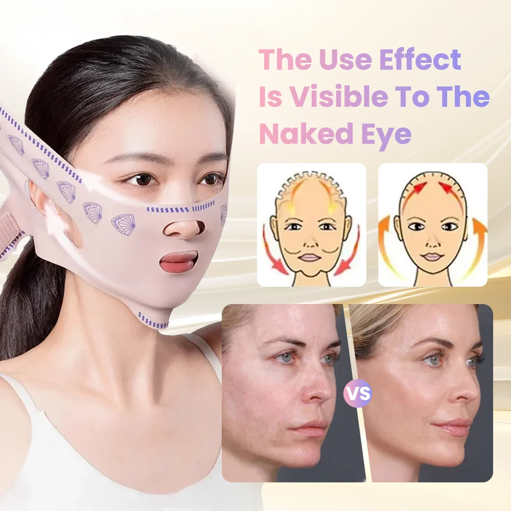 Boujeela Chin Cheek Slimming Bandage V Face Lifting Mask Face Lifting Anti Wrinkle Strap Band Sleeping Mask