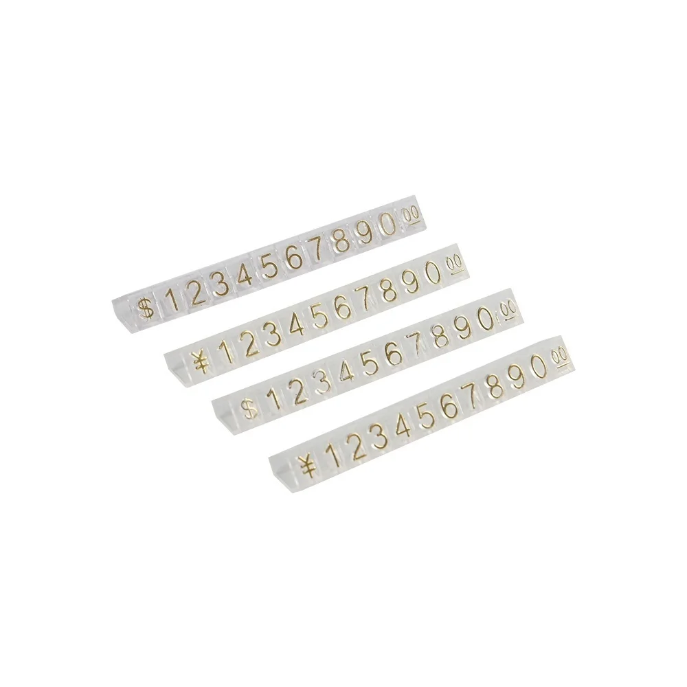 9X6MM Small Number Price Display USD Dollars Pricing Cube For Jewelry Number Digit Price Tag Cube