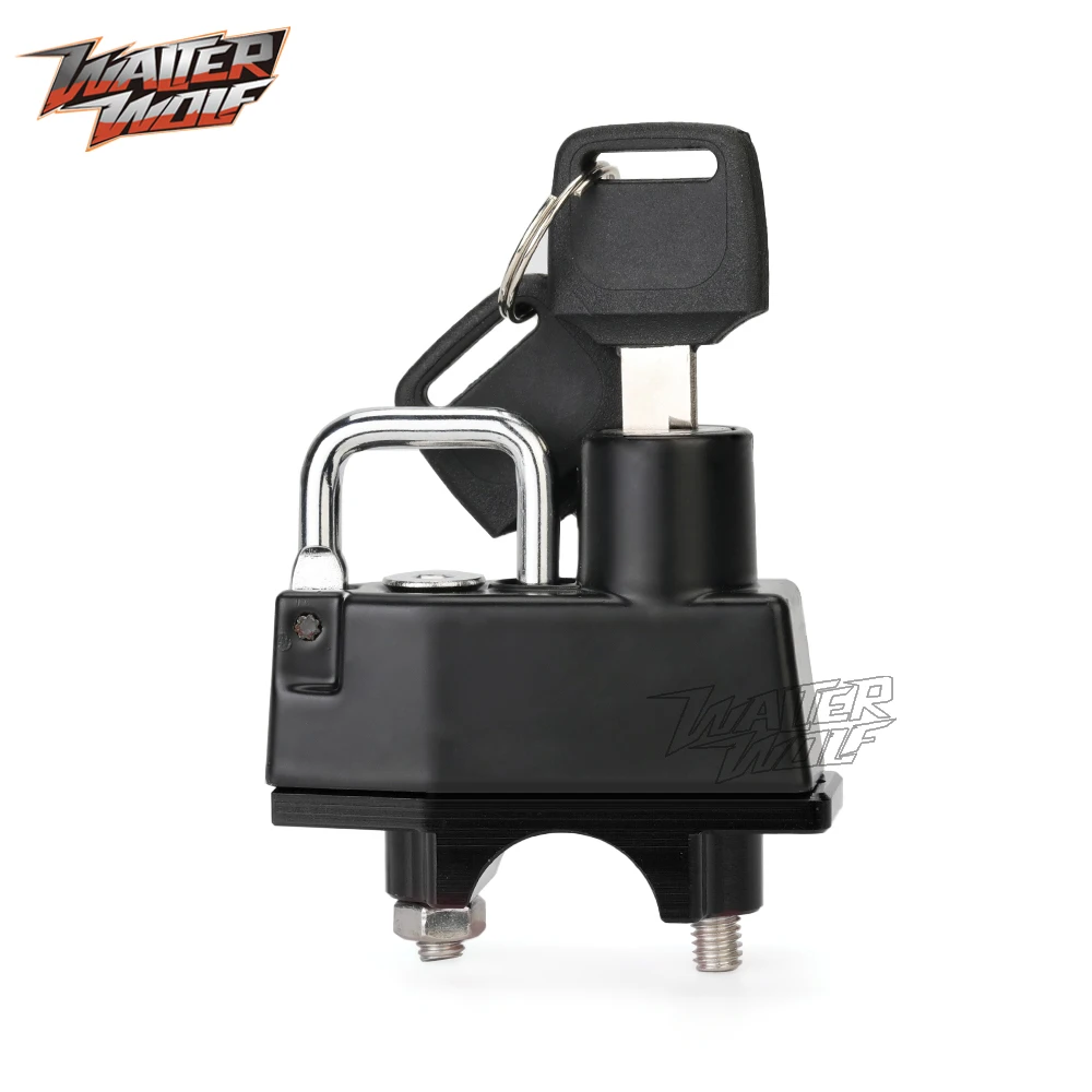 Helmet Lock For HONDA XR230 XR250 XR400 Motard XR 230R 250R/L 400R 600R 650R 650L Motorcycle Accessories Handlebar Clamp Padlock