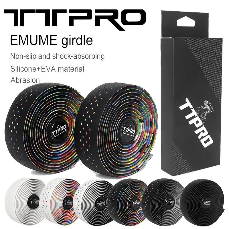 

TTPRO Mummy Handle Tape Road Bike Riding Tape Anti fouling Shock Absorbent PU+EVA Material Breathable Bike Riding Equipment