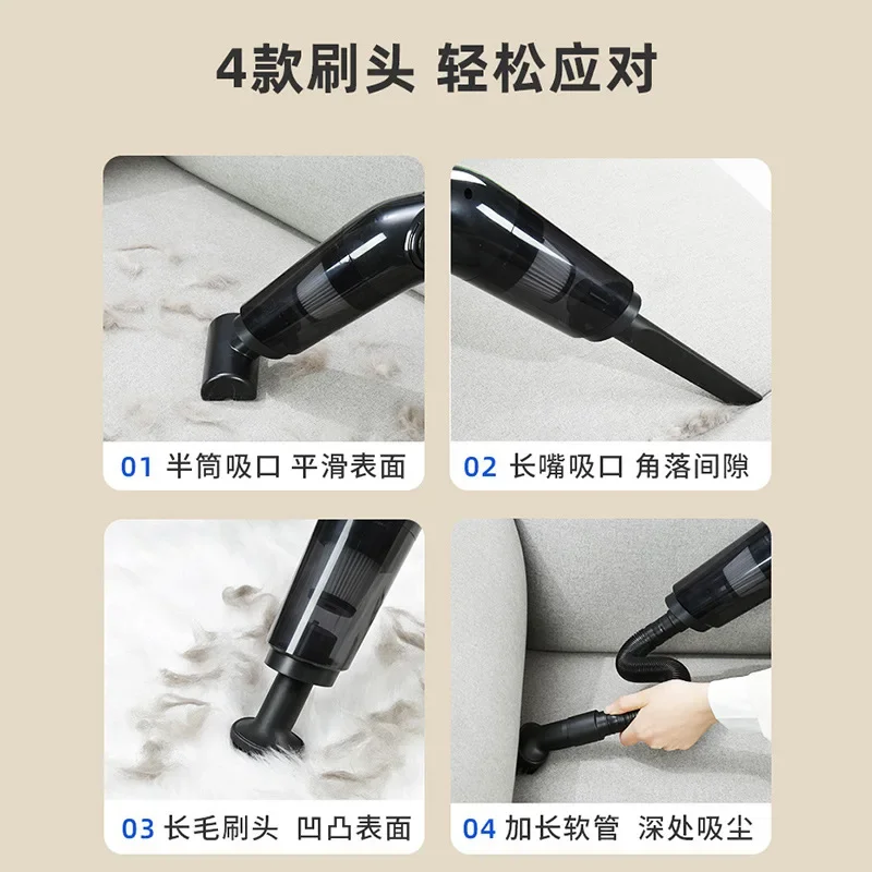 Wireless car vacuum cleaner car household handheld 120W super power suction 10000pa super suction wireless handheld portable