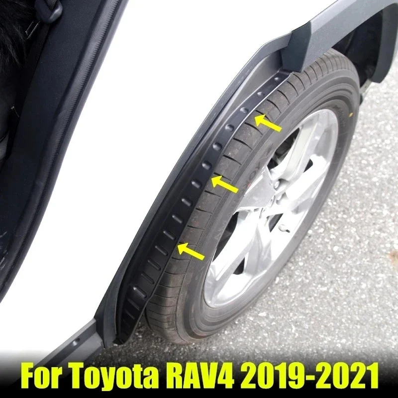 

2Pcs Fender Car Mudguard Refit Rear Tire Fender Special Decoration For Toyota RAV4 RAV-4 2019 2020 2021 Mudguard For 2021 RAV4