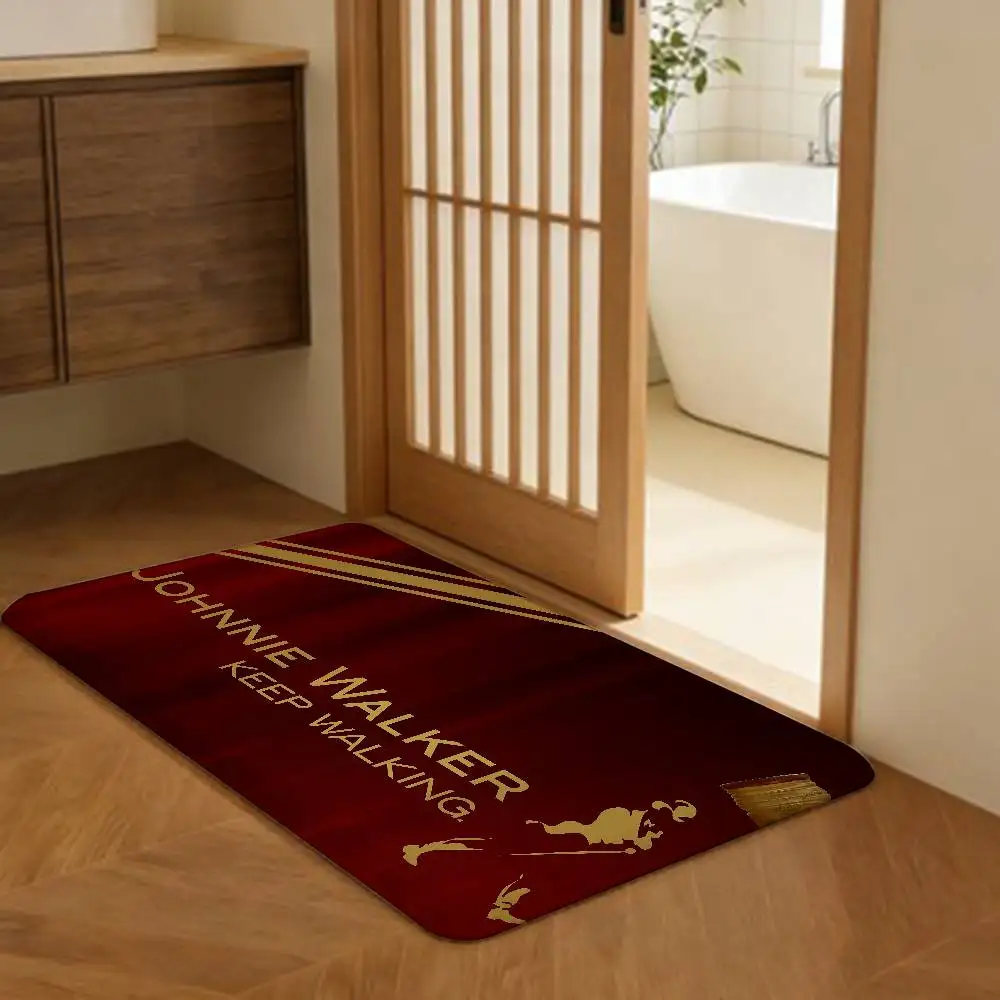 Fashion J-Johnnie W-Walker Room Mats Anti-slip Absorb Water Long Strip Cushion Bedroon Mat Household Carpets