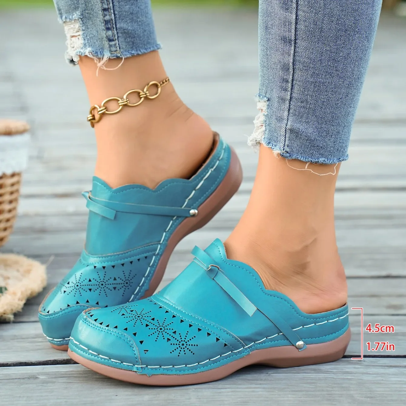 Comfortable Flat Wedge Sandals For Women With Bow Detail Beach_voghion.com