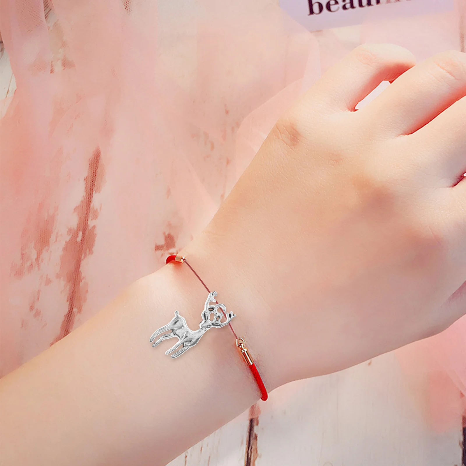 

20Pcs Reindeer Necklace Pendants Elk Accessories Durable Zinc Alloy Unique Design Stylish Everyday Wear Jewelry