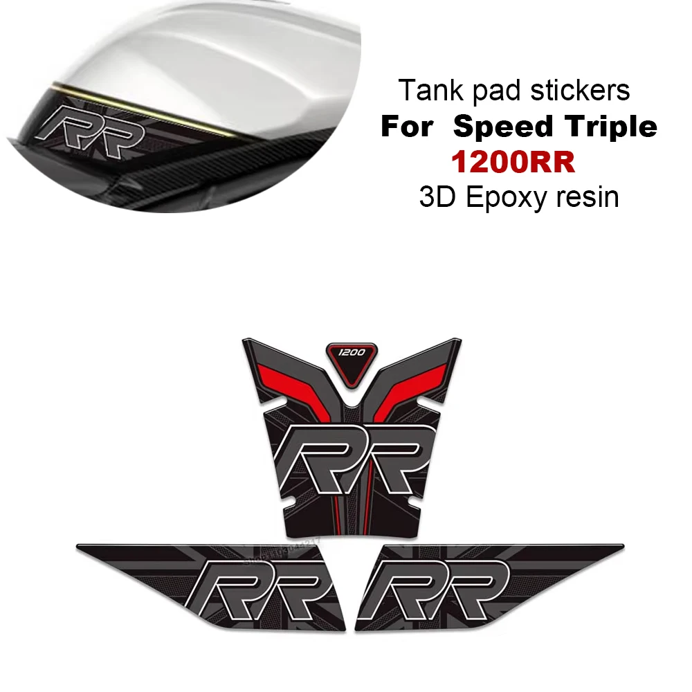 

For Triumph Speed Triple 1200RR 1200 RR Motorcycle stickers Fuel Oil Kit Knee Tank Pad Grips Protector
