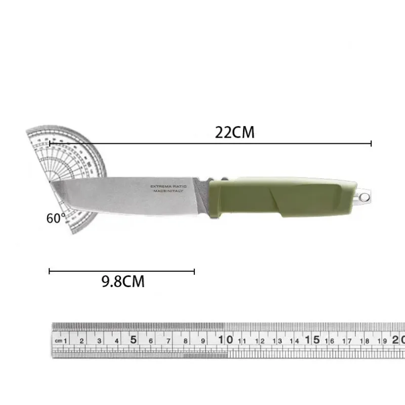 GIANT MAMBA Outdoor Fixed Blade Integrated Tactical Knife N690 Tool material 58-60HRC hardness nylon fiberglass sheath EDC tool