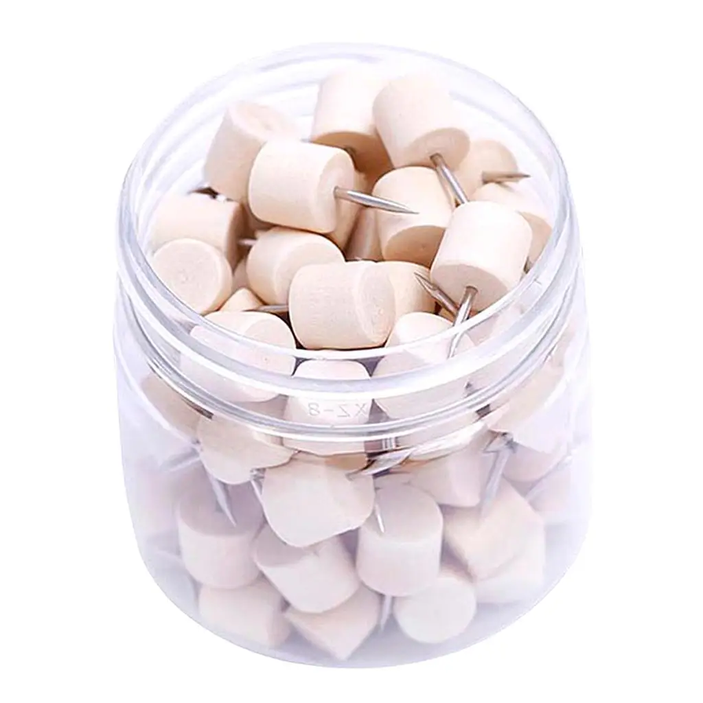 2x80個木製シリンダー画鋲リベットDIY縫製ホームデコレーション用