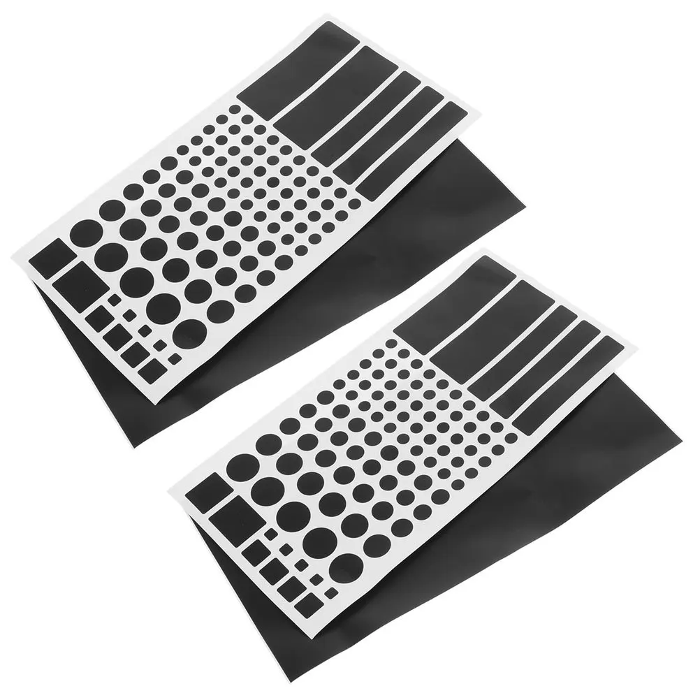 

LED Light Shading Stickers 4 Sheets Self Adhesive Easy to Cut for Routers Tvs Home Office Kindergarten Cinema Blackout Stickers