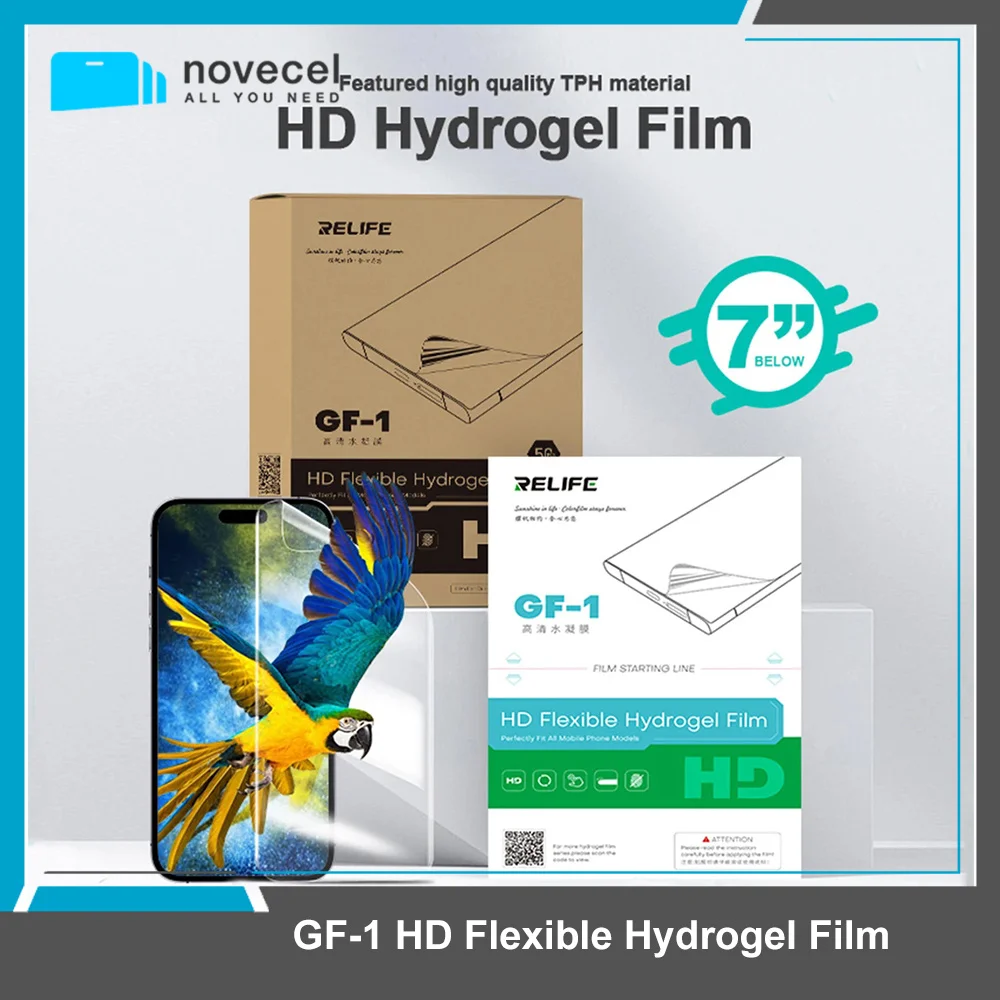 

RELIFE GF-1 50PCS Flexible HD Hydrogel Film Special Film for Film Cutting Machine Full Screen Coverage Screen Protector